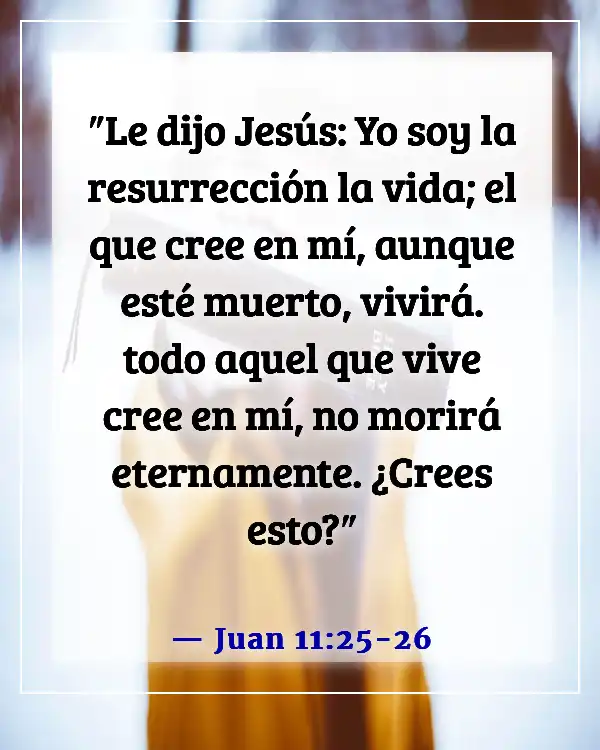 Versículos de la Biblia sobre recordar a los seres queridos (Juan 11:25-26)