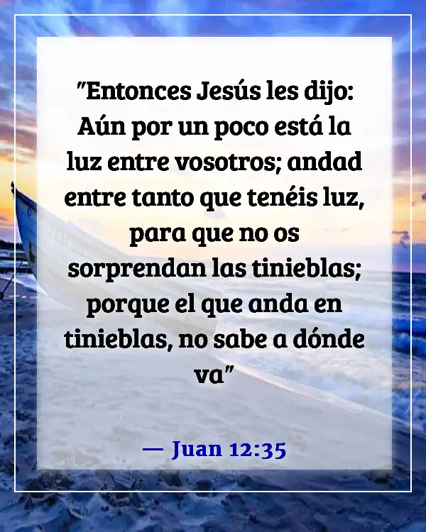 Versículos de la Biblia sobre Jesús como la Luz (Juan 12:35)