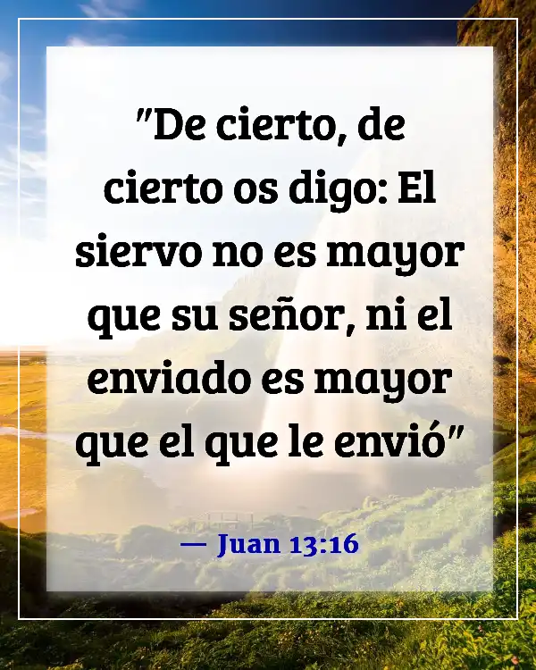 Versículos de la Biblia sobre las enseñanzas de Jesús a sus discípulos (Juan 13:16)