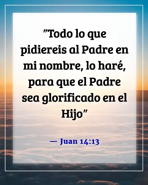 Versículo de la Biblia sobre orar en el nombre de Jesús (Juan 14:13)