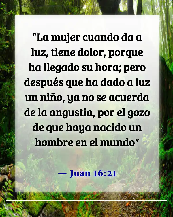 Versículo de la Biblia sobre el padre proveyendo para la familia (Juan 16:21)