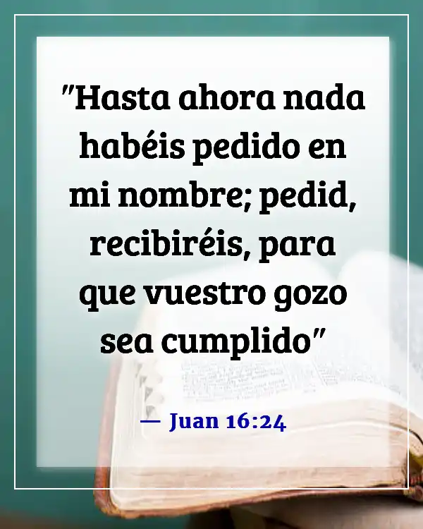 Versículos de la Biblia sobre mi gozo viene del Señor (Juan 16:24)