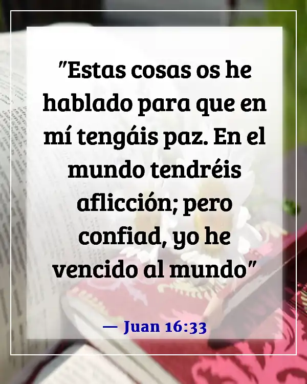 Versículos de la Biblia sobre mantener la calma en la tormenta y confiar en Dios (Juan 16:33)