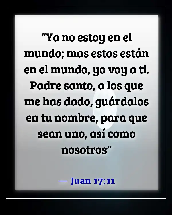 Versículo de la Biblia sobre orar en el nombre de Jesús (Juan 17:11)