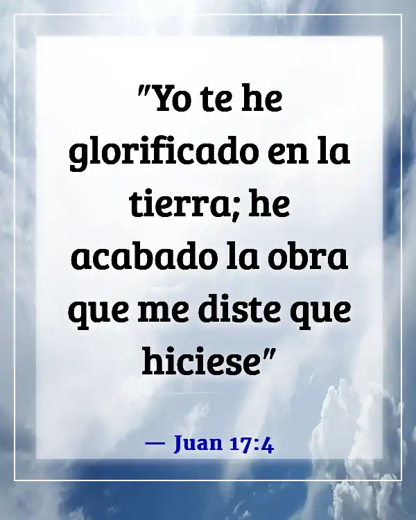 Versículos de la Biblia sobre Jesús cumpliendo la voluntad del Padre (Juan 17:4)