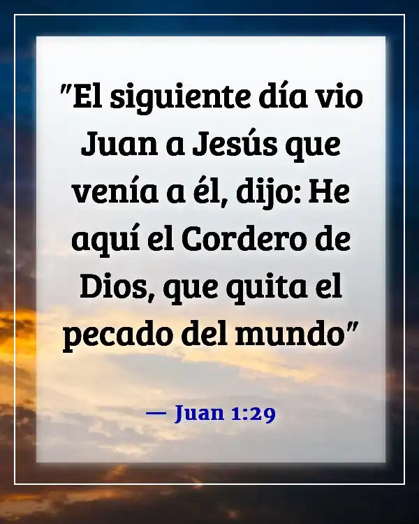 Escrituras sobre la victoria a través de la sangre de Jesús (Juan 1:29)