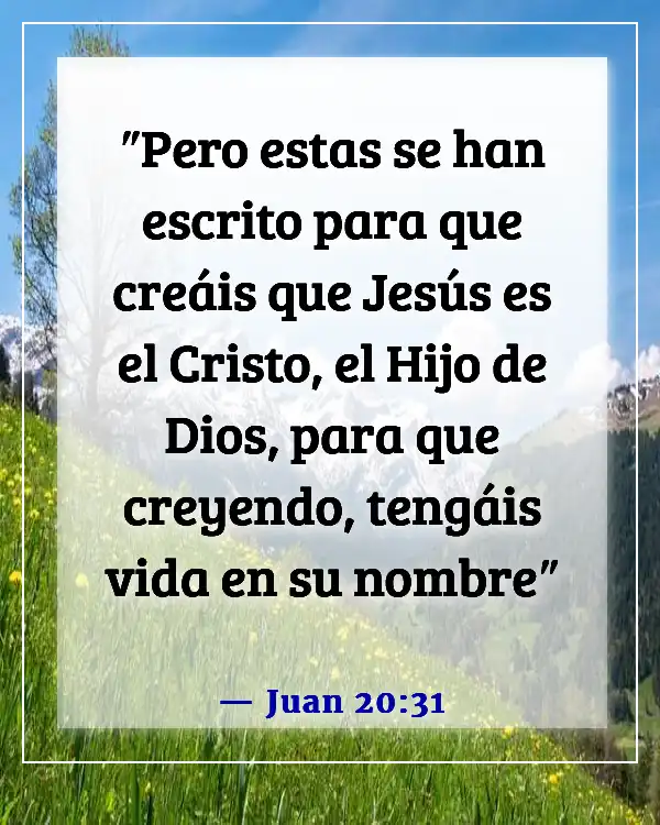 Versículos de la Biblia sobre el poder en el nombre de Jesús (Juan 20:31)