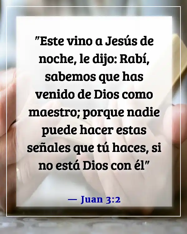 Versículos de la Biblia sobre las enseñanzas de Jesús a sus discípulos (Juan 3:2)