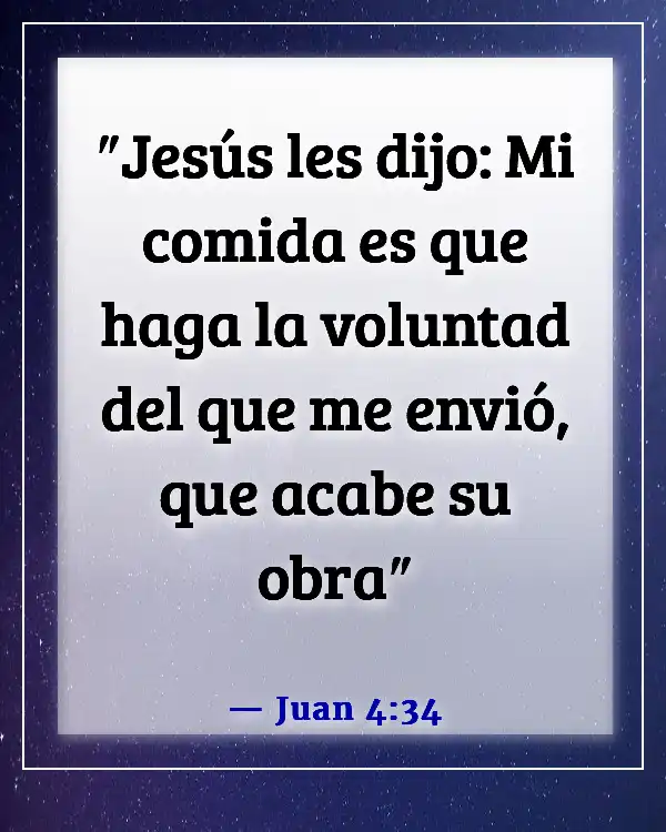 Versículos de la Biblia sobre Jesús cumpliendo la voluntad del Padre (Juan 4:34)