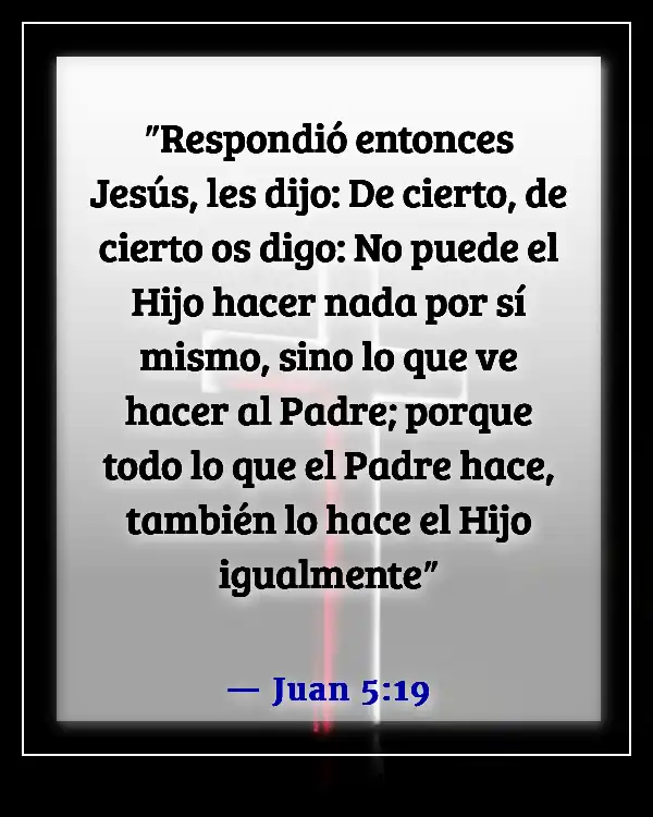 Versículos de la Biblia sobre Jesús cumpliendo la voluntad del Padre (Juan 5:19)