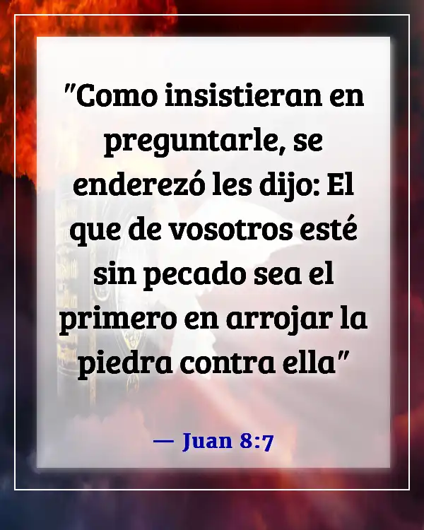 Versículos de la Biblia sobre la imperfección humana (Juan 8:7)