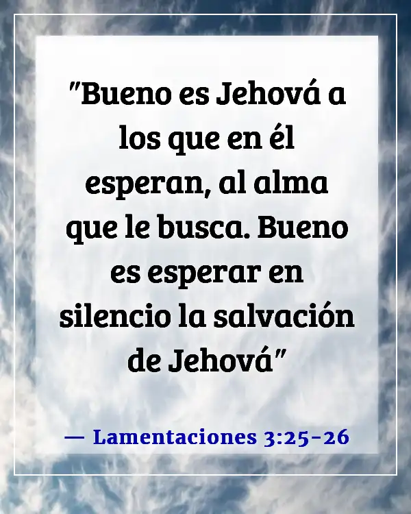 Versículos de la Biblia sobre cómo Dios convierte lo malo en bueno (Lamentaciones 3:25-26)