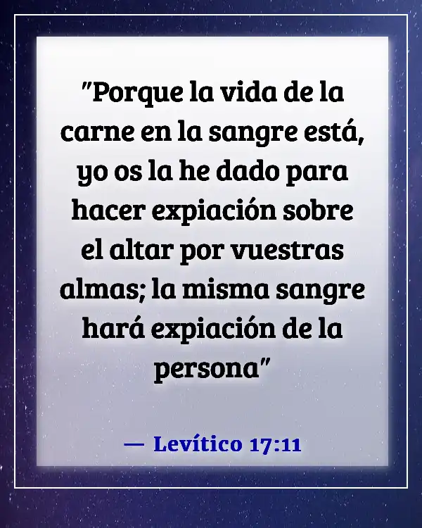 Escrituras sobre la victoria a través de la sangre de Jesús (Levítico 17:11)