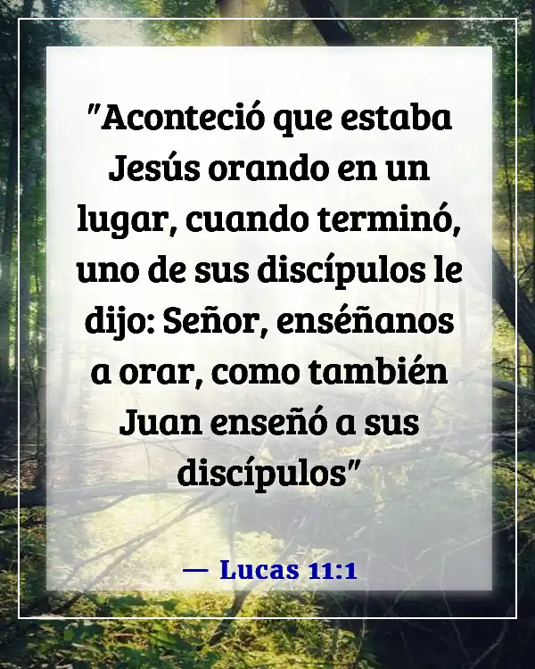 Versículos de la Biblia sobre las enseñanzas de Jesús a sus discípulos (Lucas 11:1)