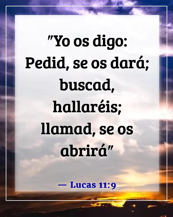 Versículo de la Biblia sobre orar en el nombre de Jesús (Lucas 11:9)