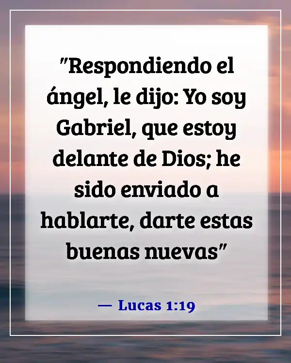 Versículos de la Biblia sobre los ángeles que se regocijan en el cielo (Lucas 1:19)