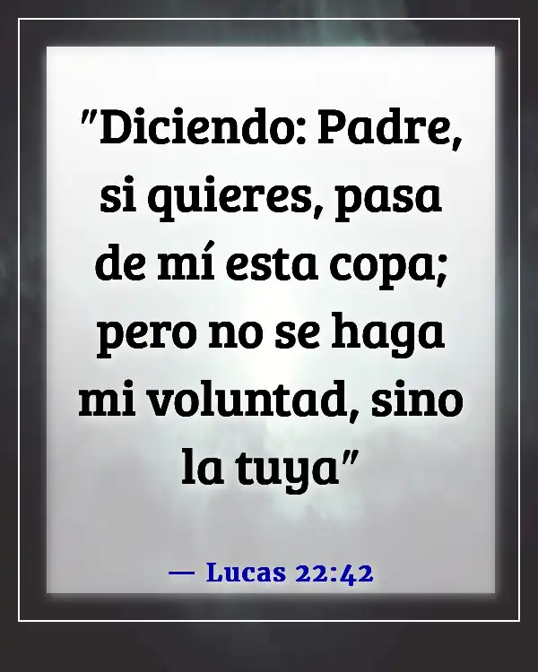 Versículos de la Biblia sobre Jesús cumpliendo la voluntad del Padre (Lucas 22:42)