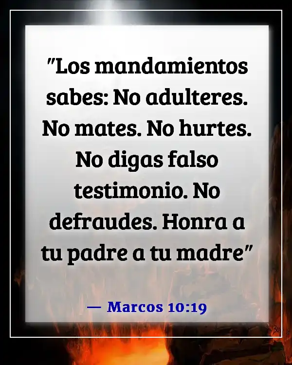 Versículos de la Biblia sobre dar falso testimonio (Marcos 10:19)