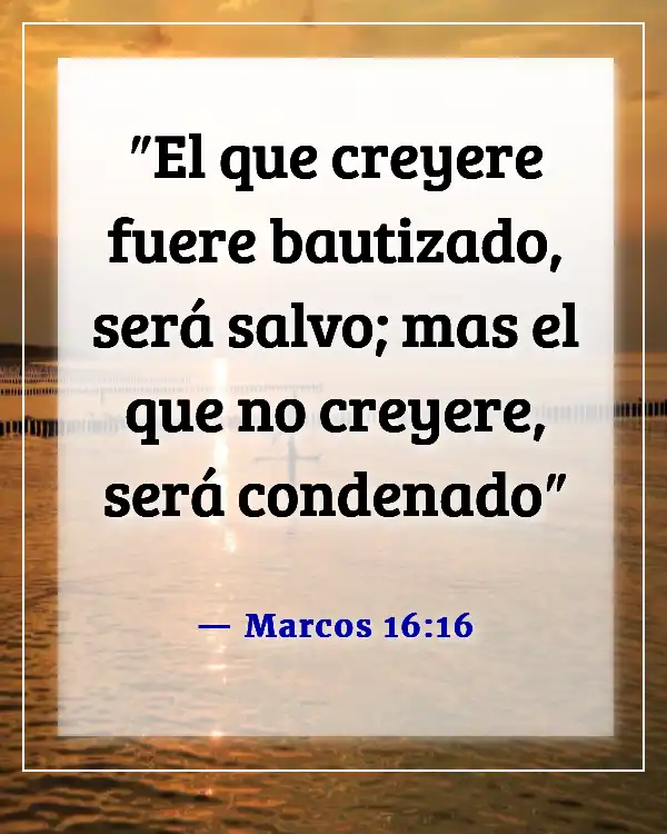 Versículos de la Biblia sobre el plan de salvación de Dios (Marcos 16:16)