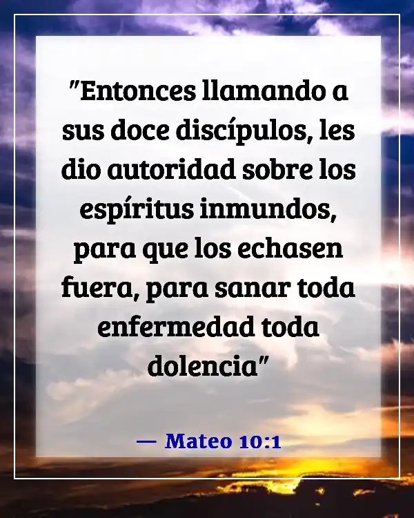 Versículos bíblicos sobre un familiar enfermo para sanación (Mateo 10:1)