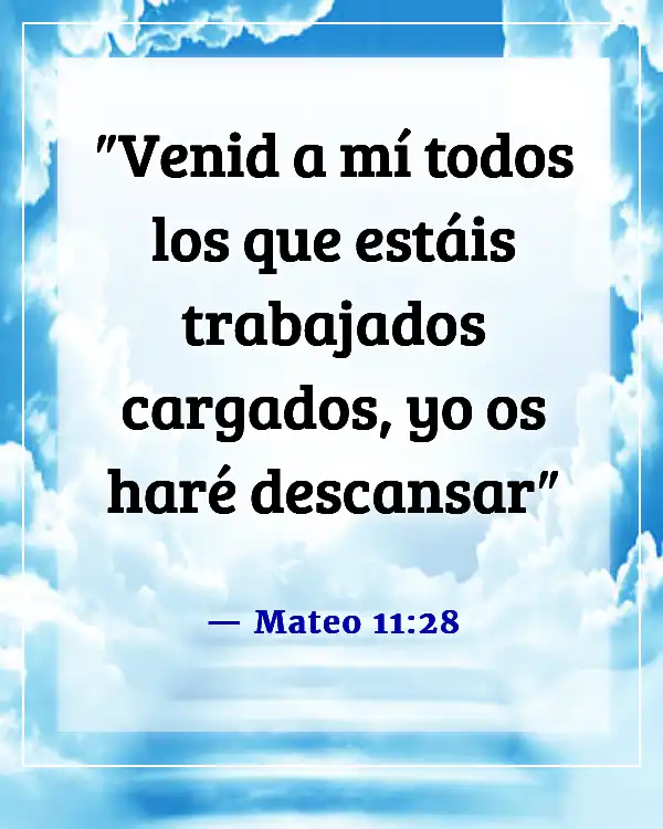 Versículos de la Biblia sobre mantener la calma en la tormenta y confiar en Dios (Mateo 11:28)