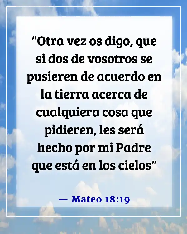 Versículos de la Biblia sobre Dios respondiendo a las oraciones (Mateo 18:19)