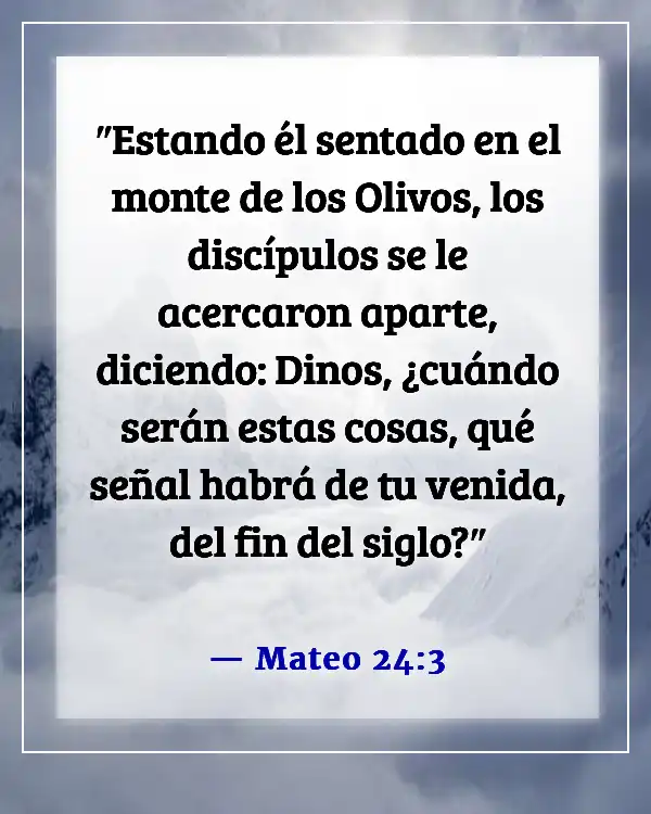 Versículos de la Biblia sobre las enseñanzas de Jesús a sus discípulos (Mateo 24:3)