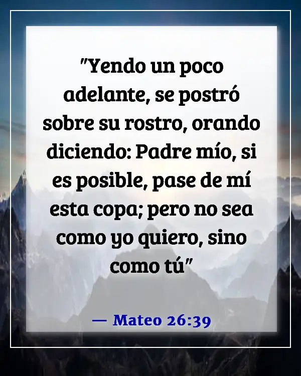 Versículo bíblico para el sacrificio de un padre (Mateo 26:39)