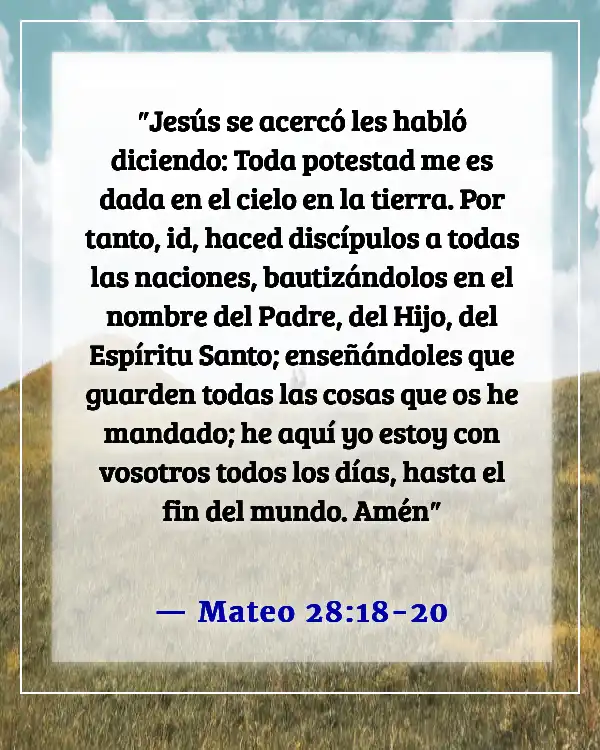 Versículos de la Biblia sobre la salvación y las buenas obras (Mateo 28:18-20)