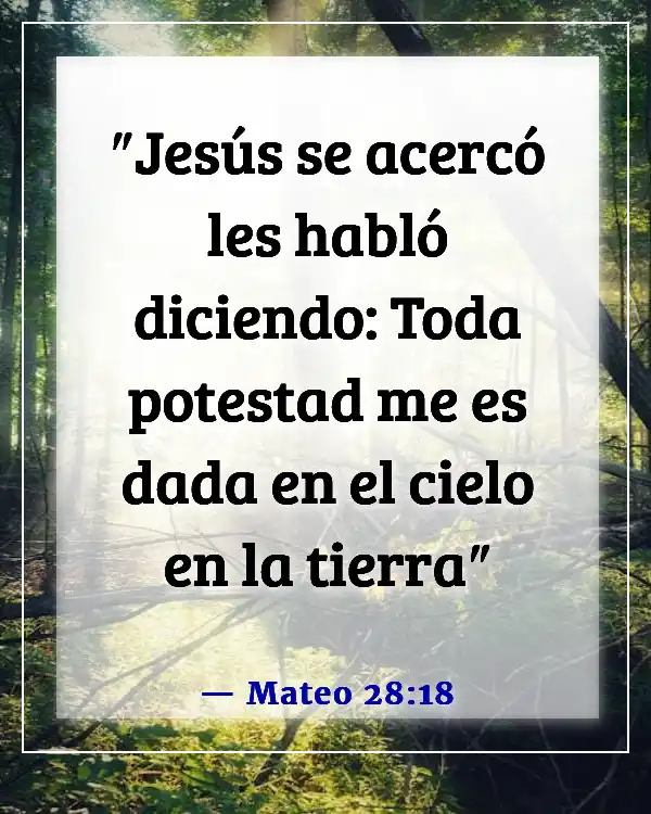 Versículos de la Biblia sobre la victoria en el nombre de Jesús (Mateo 28:18)