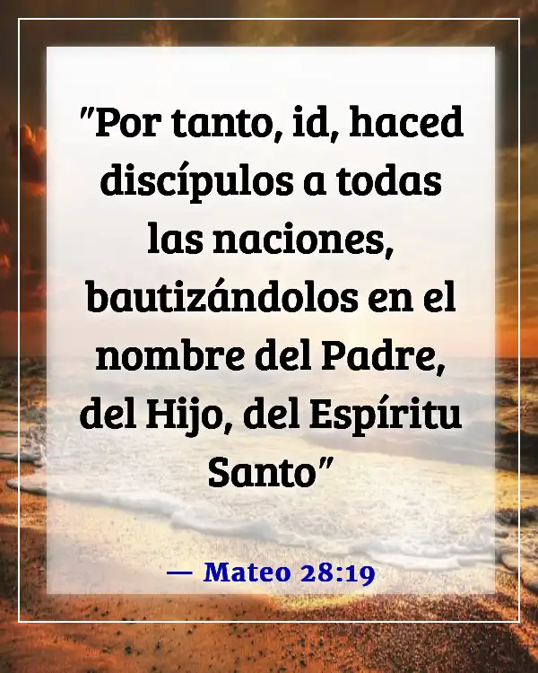 Versículos de la Biblia sobre guiar a otros a Dios (Mateo 28:19)