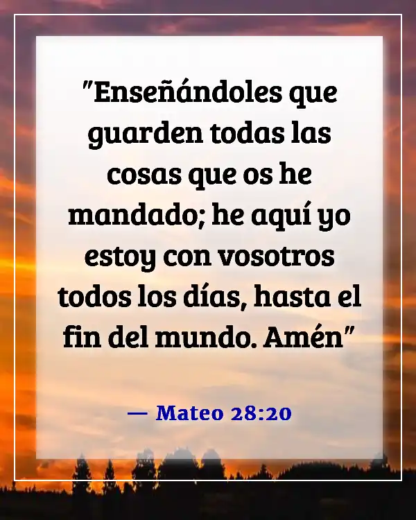 Versículos de la Biblia para sentir la presencia de Dios (Mateo 28:20)