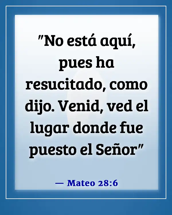 Versículos bíblicos sobre Jesús venciendo la muerte (Mateo 28:6)