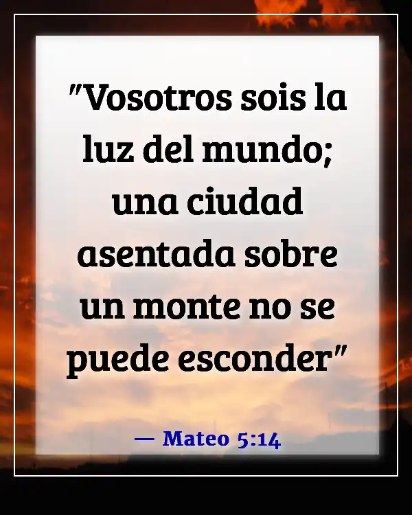 Versículo de la Biblia sobre vivir una vida transparente (Mateo 5:14)