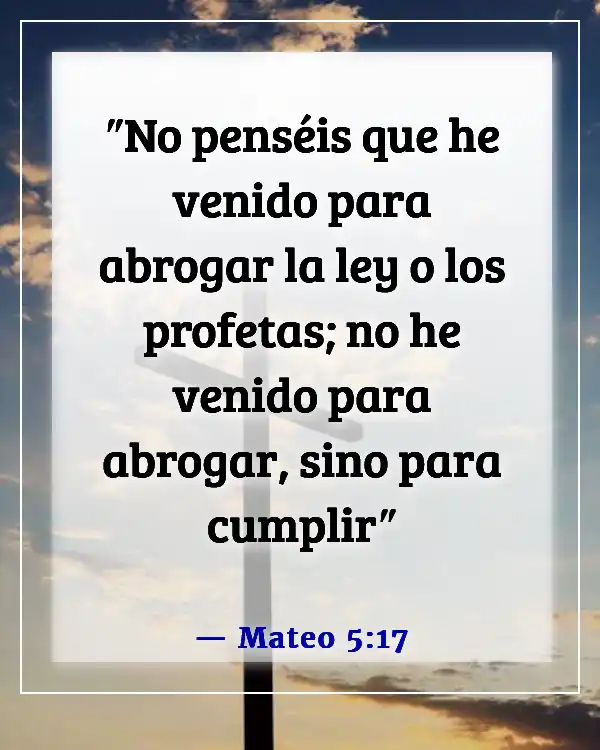 Versículos de la Biblia sobre cumplir la ley (Mateo 5:17)