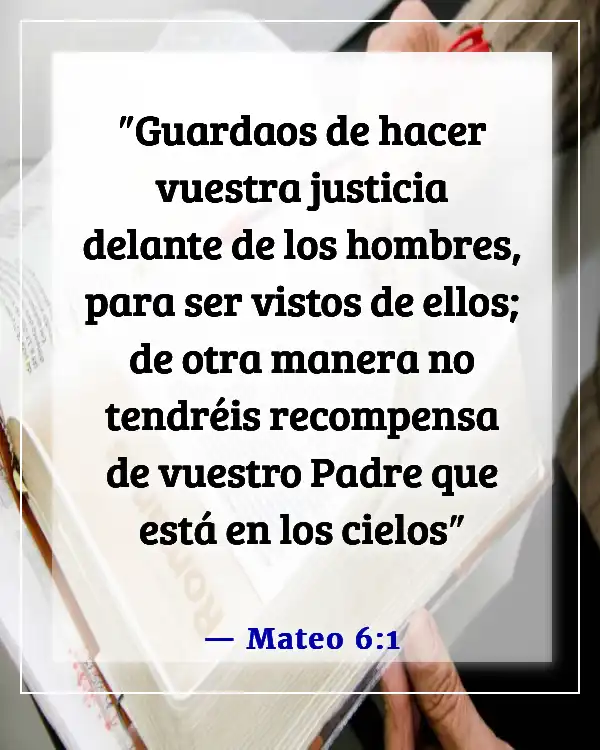 Versículos de la Biblia sobre dar a los pobres y no jactarse (Mateo 6:1)