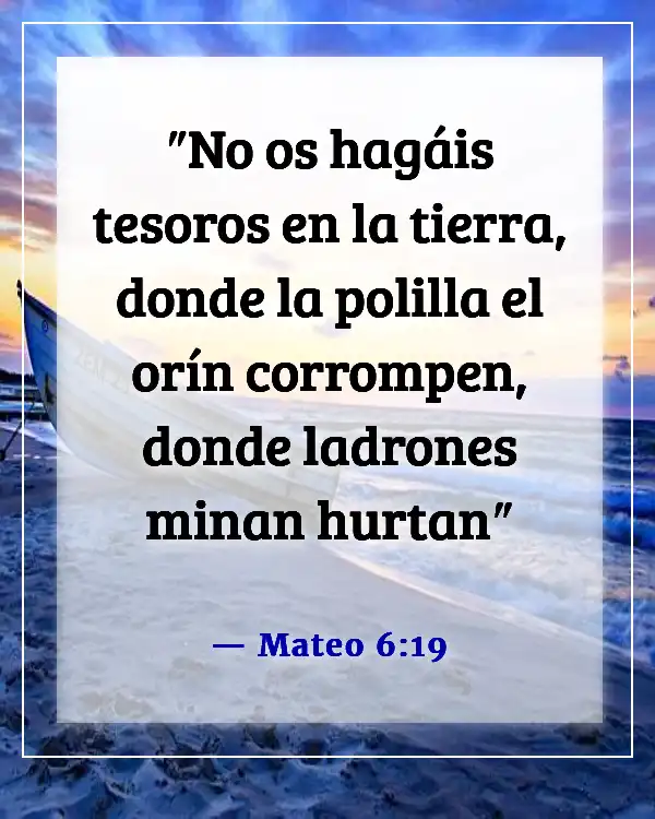 Versículos bíblicos sobre advertencia a los ricos (Mateo 6:19)