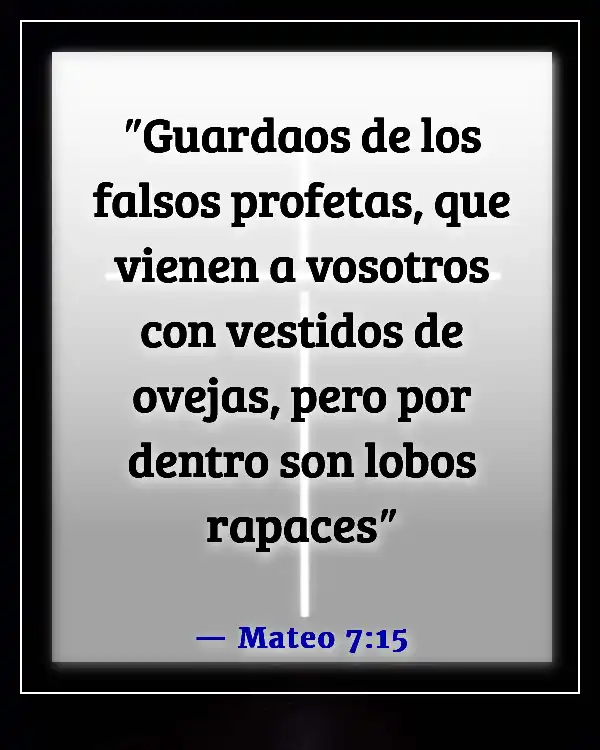 Versículos de la Biblia sobre las malas y negativas influencias (Mateo 7:15)