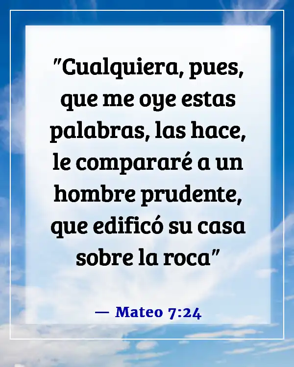 Versículo de la Biblia para la consistencia (Mateo 7:24)