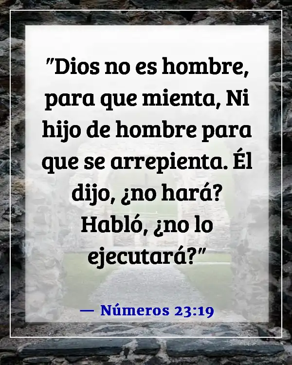 Versículos de la Biblia sobre que Dios no miente (Números 23:19)