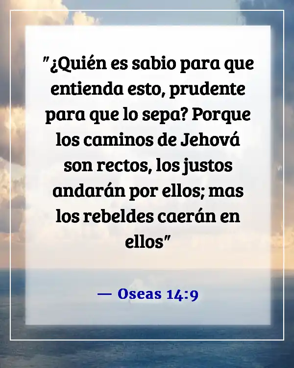 Versículos de la Biblia sobre ir por el camino equivocado (Oseas 14:9)