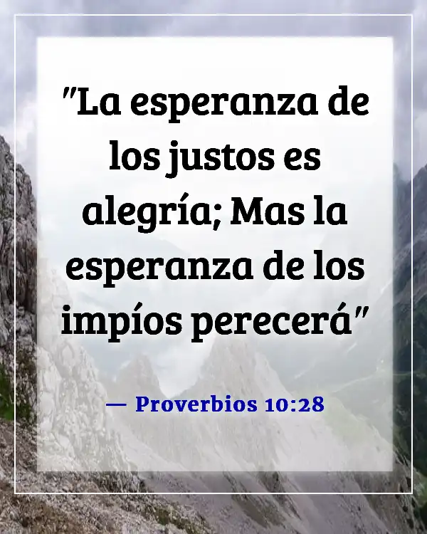 Versículos de la Biblia sobre mi gozo viene del Señor (Proverbios 10:28)