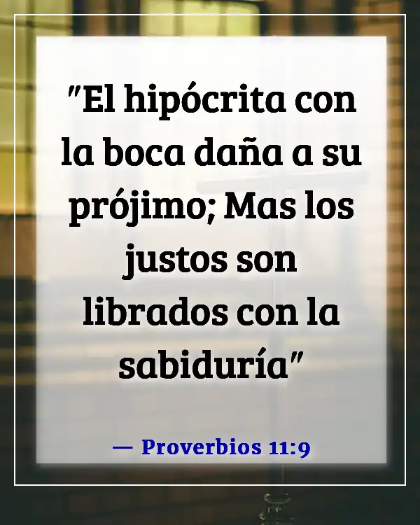 Versículos de la Biblia sobre decir malas palabras y lenguaje (Proverbios 11:9)