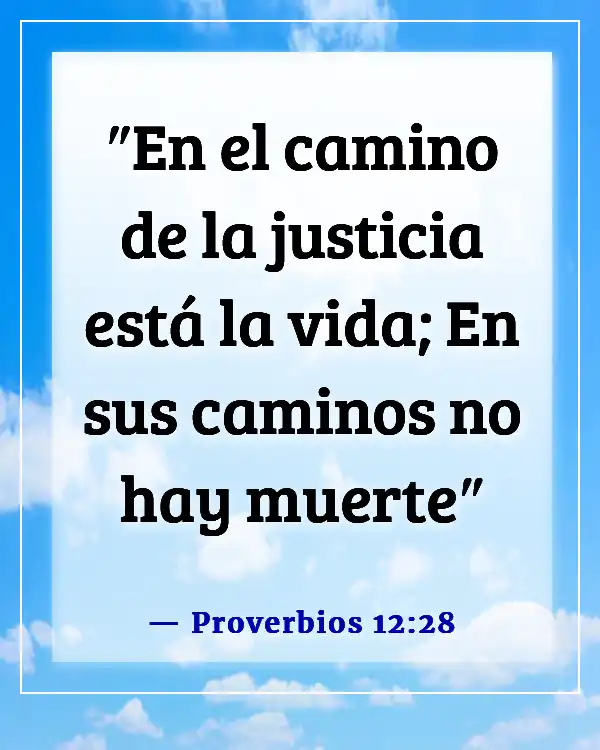 Versículos de la Biblia sobre elegir y caminar por el camino correcto (Proverbios 12:28)