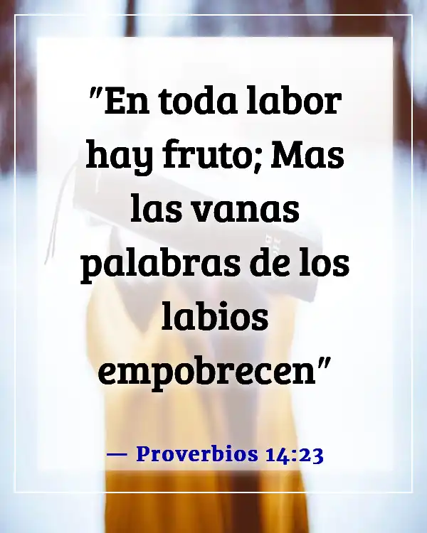 Versículo de la Biblia sobre la pereza como un pecado (Proverbios 14:23)