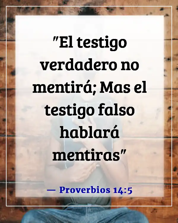 Versículos de la Biblia sobre acusar a otros (Proverbios 14:5)