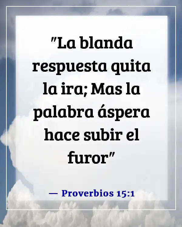 Versículos de la Biblia sobre decir malas palabras y lenguaje (Proverbios 15:1)