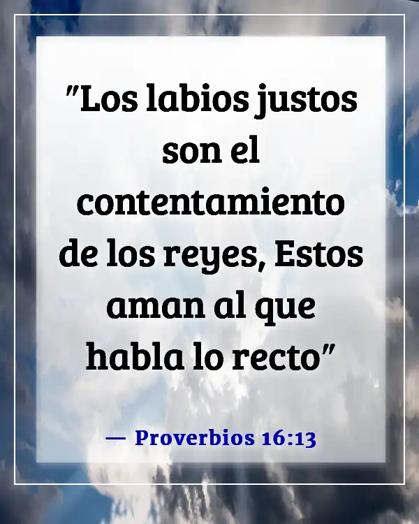 Versículos de la Biblia sobre la transparencia en el matrimonio (Proverbios 16:13)