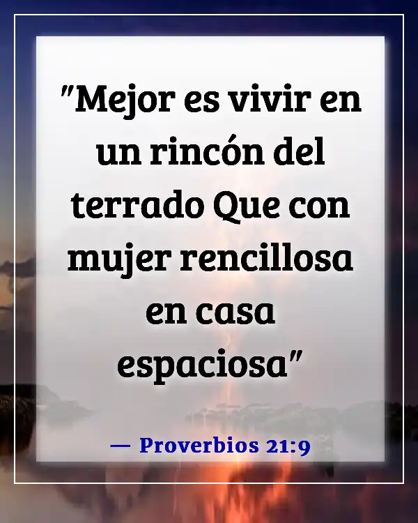 Versículos de la Biblia sobre decir malas palabras y lenguaje (Proverbios 21:9)