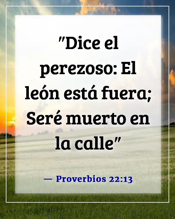 Versículo de la Biblia sobre la pereza como un pecado (Proverbios 22:13)